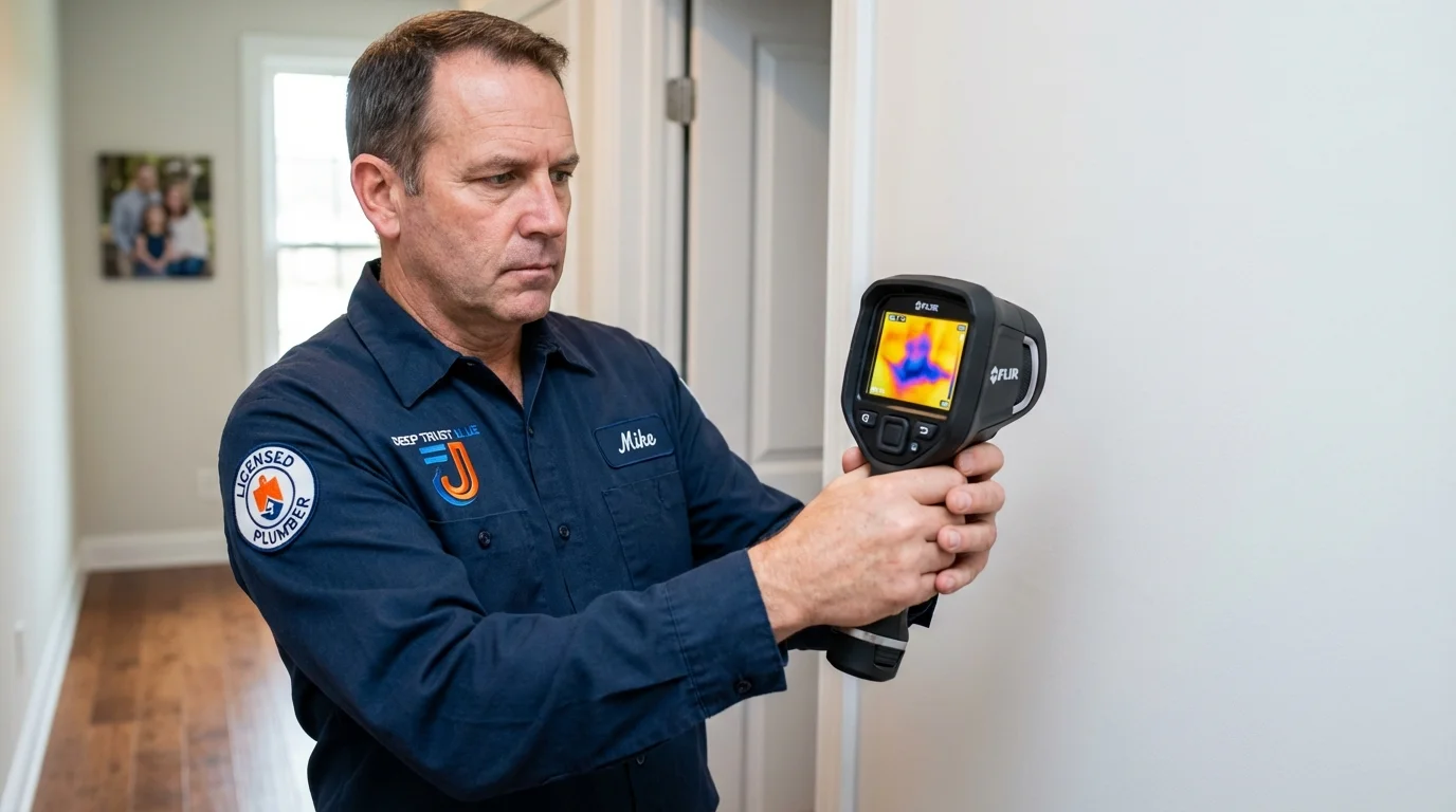 Thermal imaging leak detection by Johns Plumbing LLC in Gordonsville